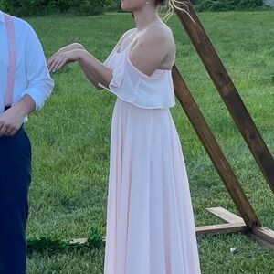 Blush bridesmaid dress